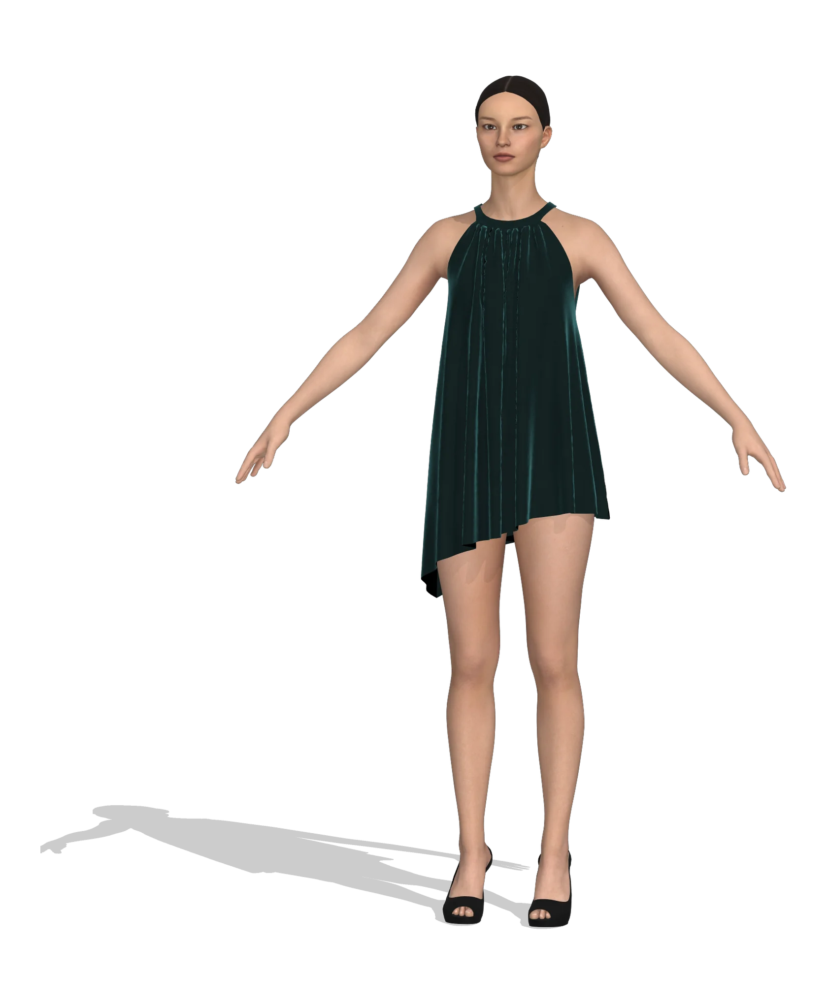 KDscion p187 sleeveless asymmetric short dress
